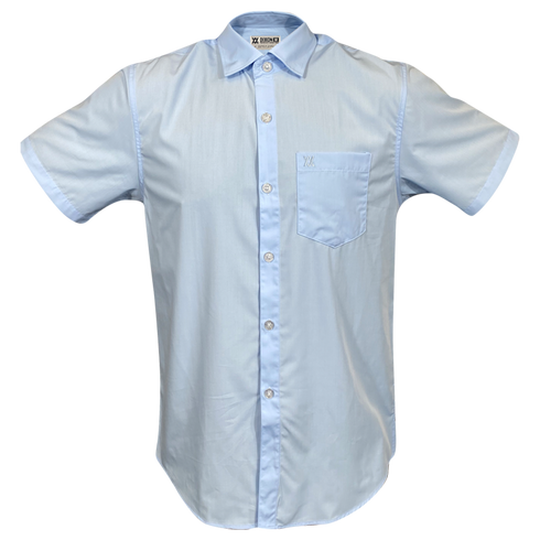 BAMBOO SHORT SLEEVE BUTTON UP LIGHT BLUE 2.0 - MENS